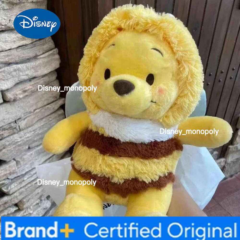Disney 1pc 25cm/9.84in Bee Cute Pooh Bear Doll Plush Toy Birthday Gift for Girls H260126