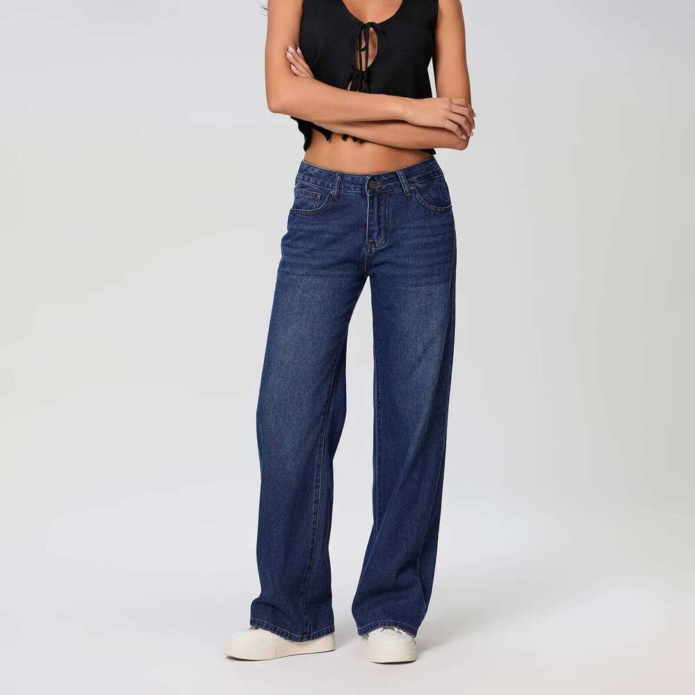 Y2K Baggy for Women Trendy Low Rise Casual Straight Leg Boyfriend Jeans Denim Pants with Pocket Streetwear C260126 - view 5