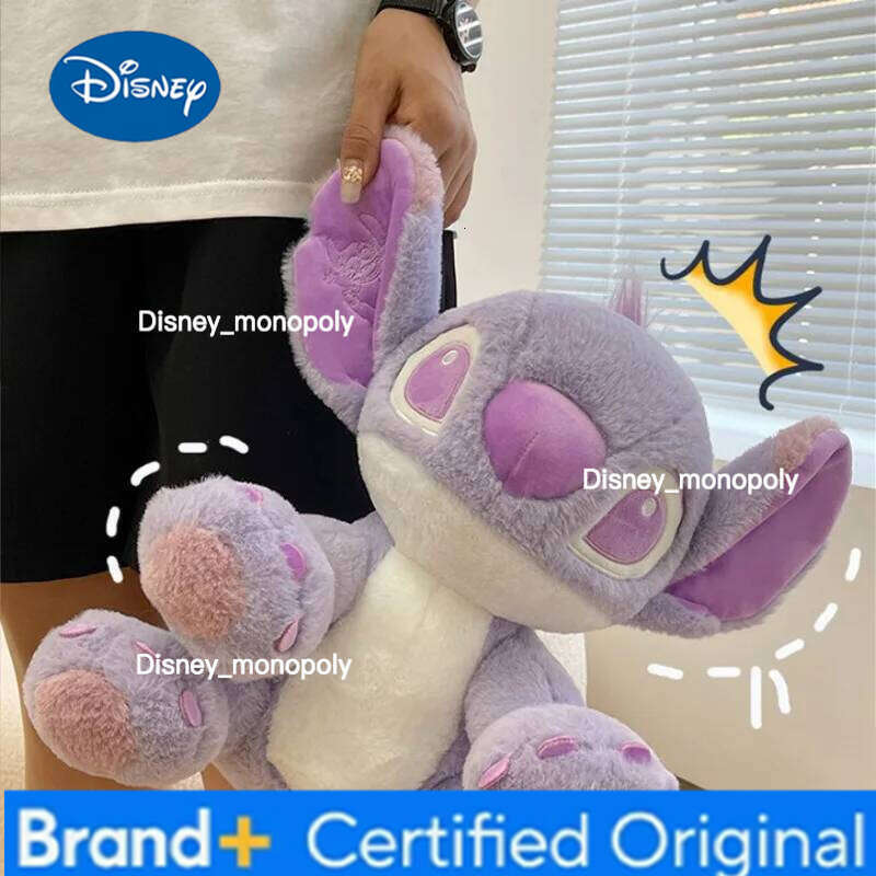 Disney Cartoon Purple Stitch Star Baby Kawaii Plush Toy Girl's Birthday Doll Girlfriend Valentine's Day Gift 25cm/30cm/45cm H260126