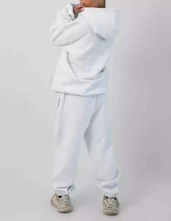 Women's long pants comfortable matching sportswear hoodie solid color pocket pullover high waisted pencil pants jogging set