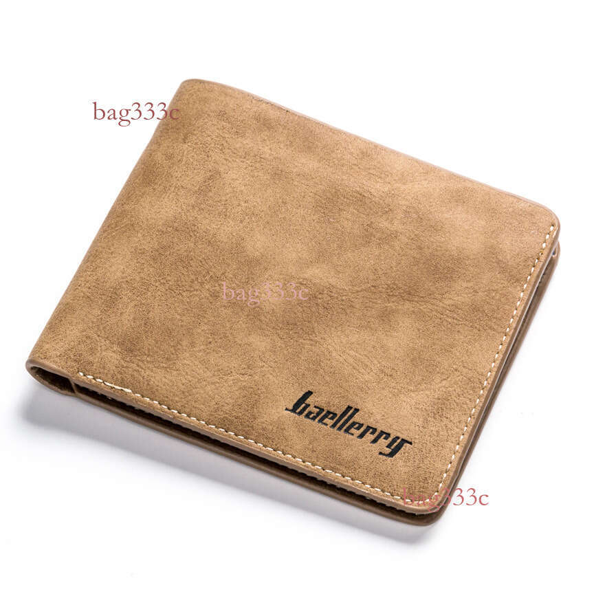 Durable Men's Short Style Student Retro Matte 80% Off Vertical New Wallet Leather Goods Wholesale Card Holder MASA
