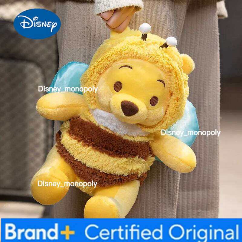 Disney Pooh Plush Toy Stuffed Animal Cartoon Winnie Bear Cosplay Bee Doll Soft Plushies Children's Room Decor Gifts H260126