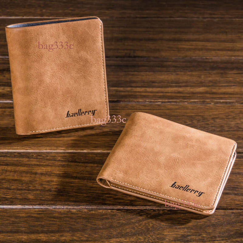 Durable Men's Short Style Student Retro Matte 80% Off Vertical New Wallet Leather Goods Wholesale Card Holder MASA
