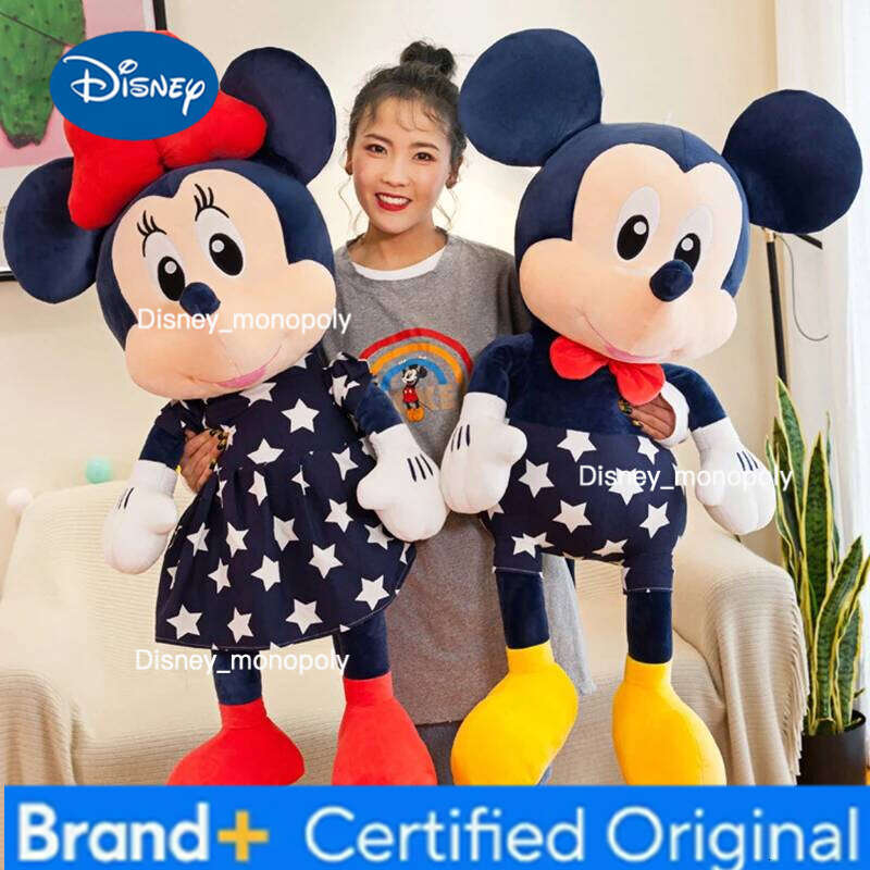 Disney 35/45cm Stuffed Mickey Minnie Mouse Doll Plush Toy Soft Star Dolls Cushion Pillow girls Birthday Wedding Gifts for Kids H260126