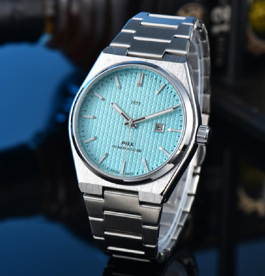 Fashion1853 TISSOTSitty PRX Quartz Wrist Watches bell wristwatches High Quality Luxury Brand Chronograph Clock stainless steel Belt #556