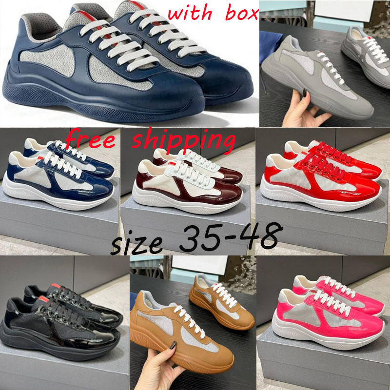 WITH BOX Designer Casual shoes low red Sneakers Luxury Trainers Americas sneaker Rubber Fabric Outdoor Comfortable shoes Walking shoes size 35-48 free shipping
