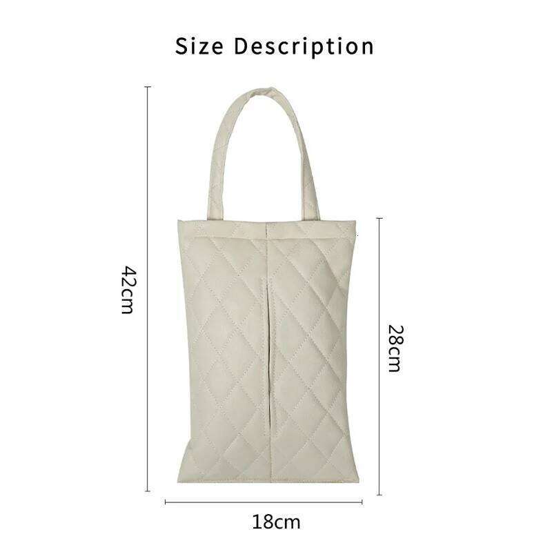 Leather Fashion Bowknot Boxes Cute Seat Back Tissue Organizer Car Decoration Auto Interior Storage Bag