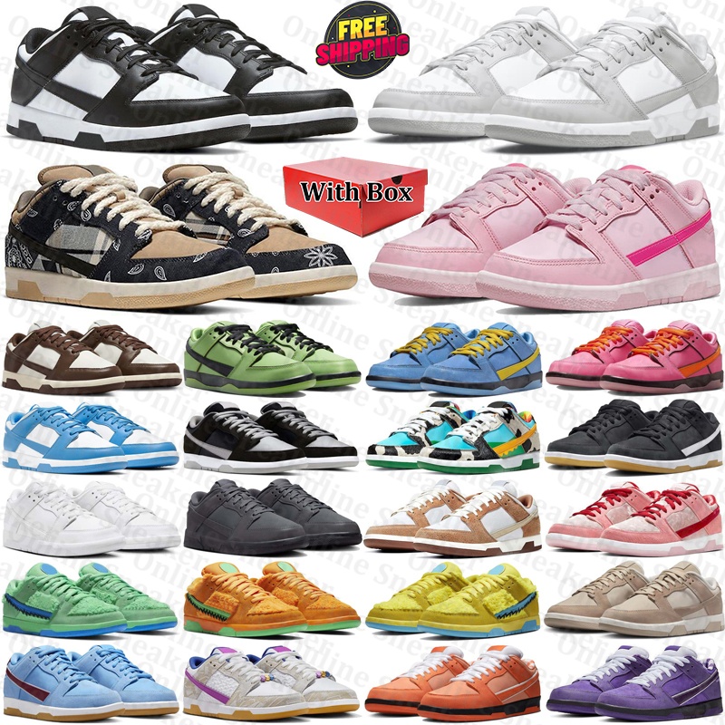 free shipping with box designer sneakers sb Running Shoes dunckes travisscot trainers travis dunkssb mens dunklows womens duncs chaussure dunsk Plate-forme luxury