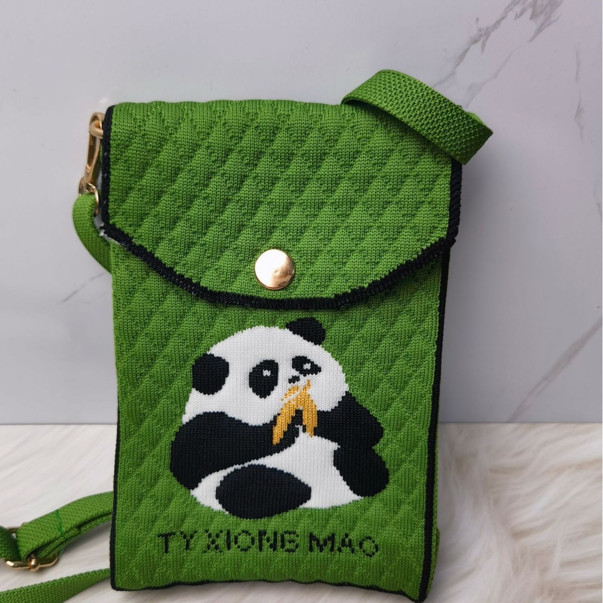 Panda Women's Knitted Handbag Crossbody Phone Mini Small Shoulder Bag Factory Simple Fashion