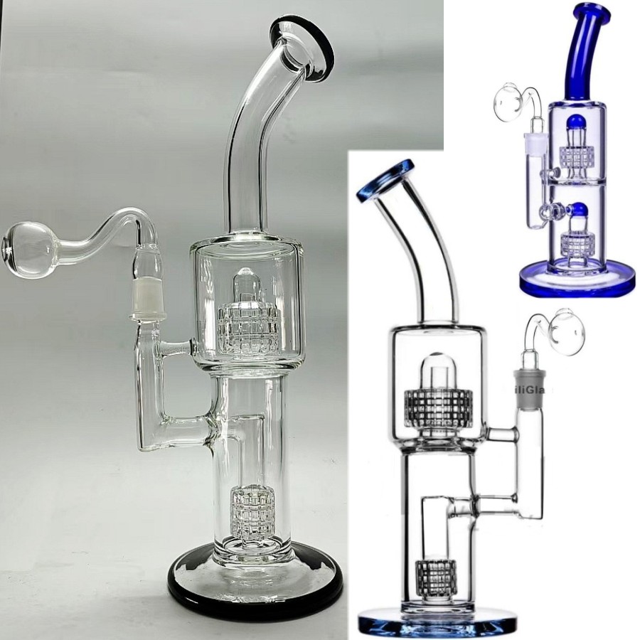 Premium Craftsmanship Fabricated Sterling Silver Egg-Shaped Hybrid Style 13Inches High Quality Borosilicate Tubing 10" Stereo Matrix 14mm bowl