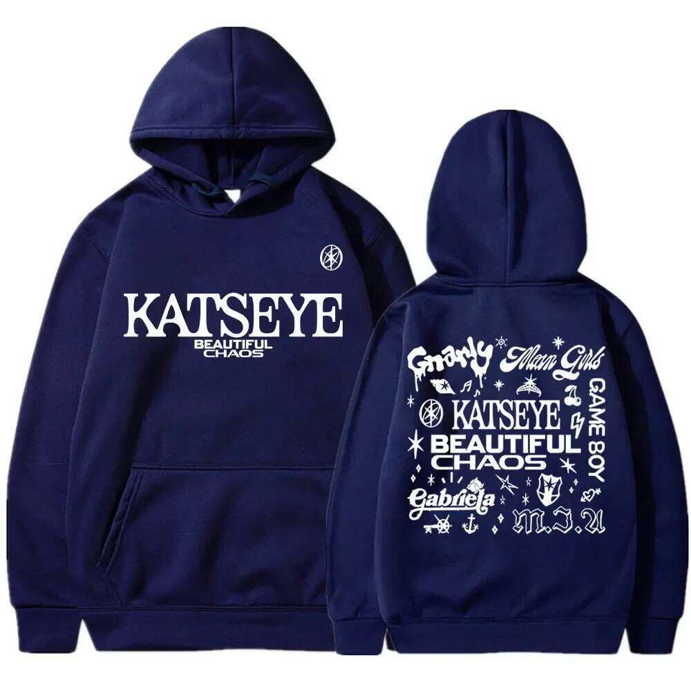 Kpop Katseye Beautiful Chaos Album Tour Hoodies Fashion Retro Harajuku Men Women Sportwear Fleece Oversized Tracksuit Streetwear X260126