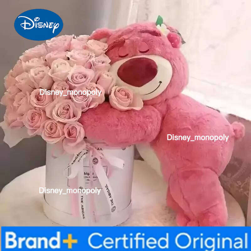 Disney ** Toy Story Lotso Cute Bear Strawberry Sofa Plush Pillow Stuffed Toys Children Girls Friends Festivals Birthday Gift H2601261