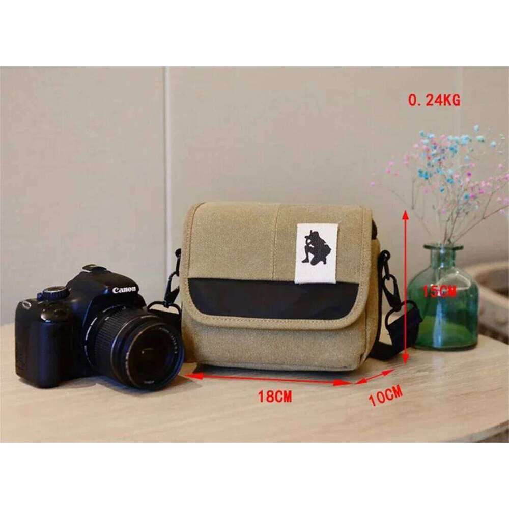 Canvas Camera Case Bag For Canon EOS M10 M6 M5 SX60 SX50 SX30 SX510 1100D 1200D 1300D 450D 500D 600D 550D 18-55mm lens XJ260125