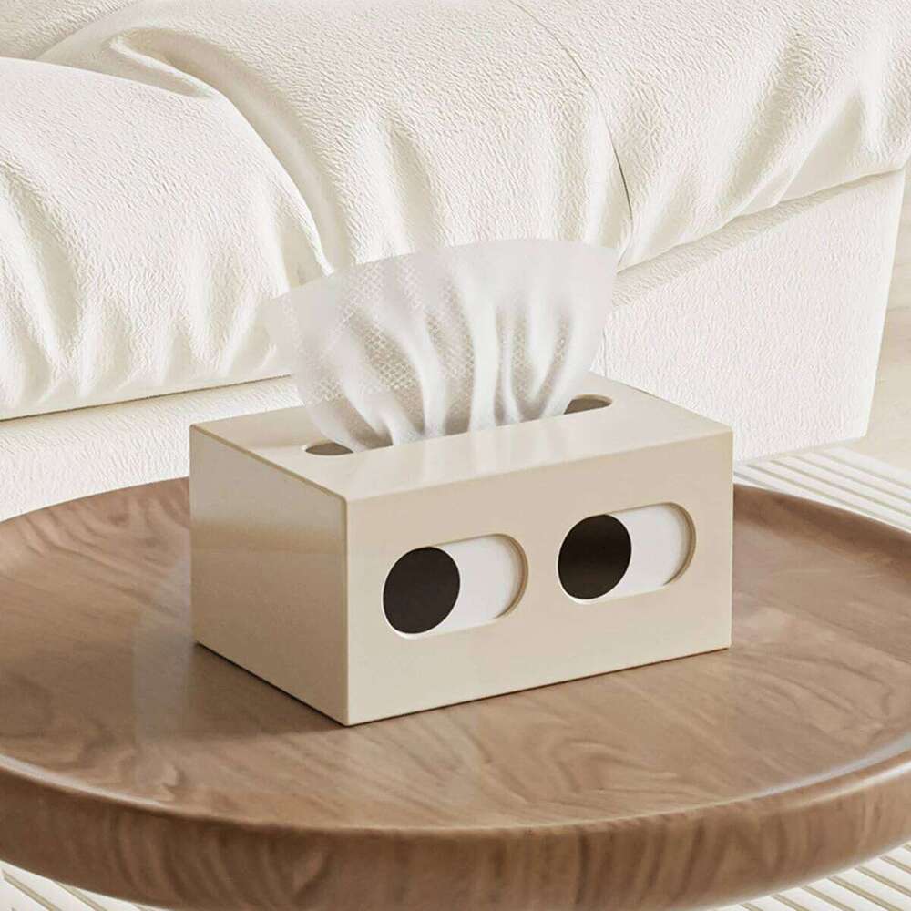 Creative Big Eyes Box Decor, Cute Cartoon Plastic Tissue Holder For Living Room Desktop Storage