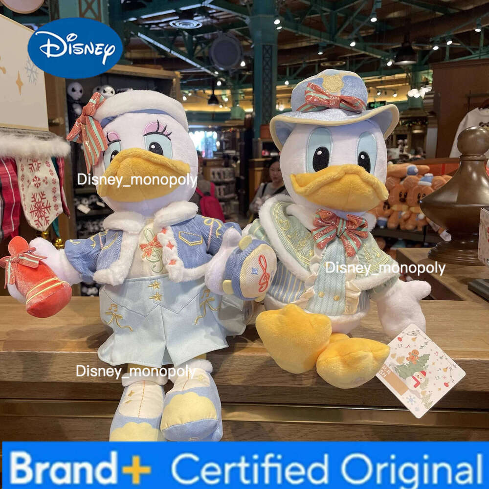 Disney Shanghai land 2024 Christmas Mickey, Minnie, Duck Donald Plush Toys for Kids as Gifts and Souvenirs H260126
