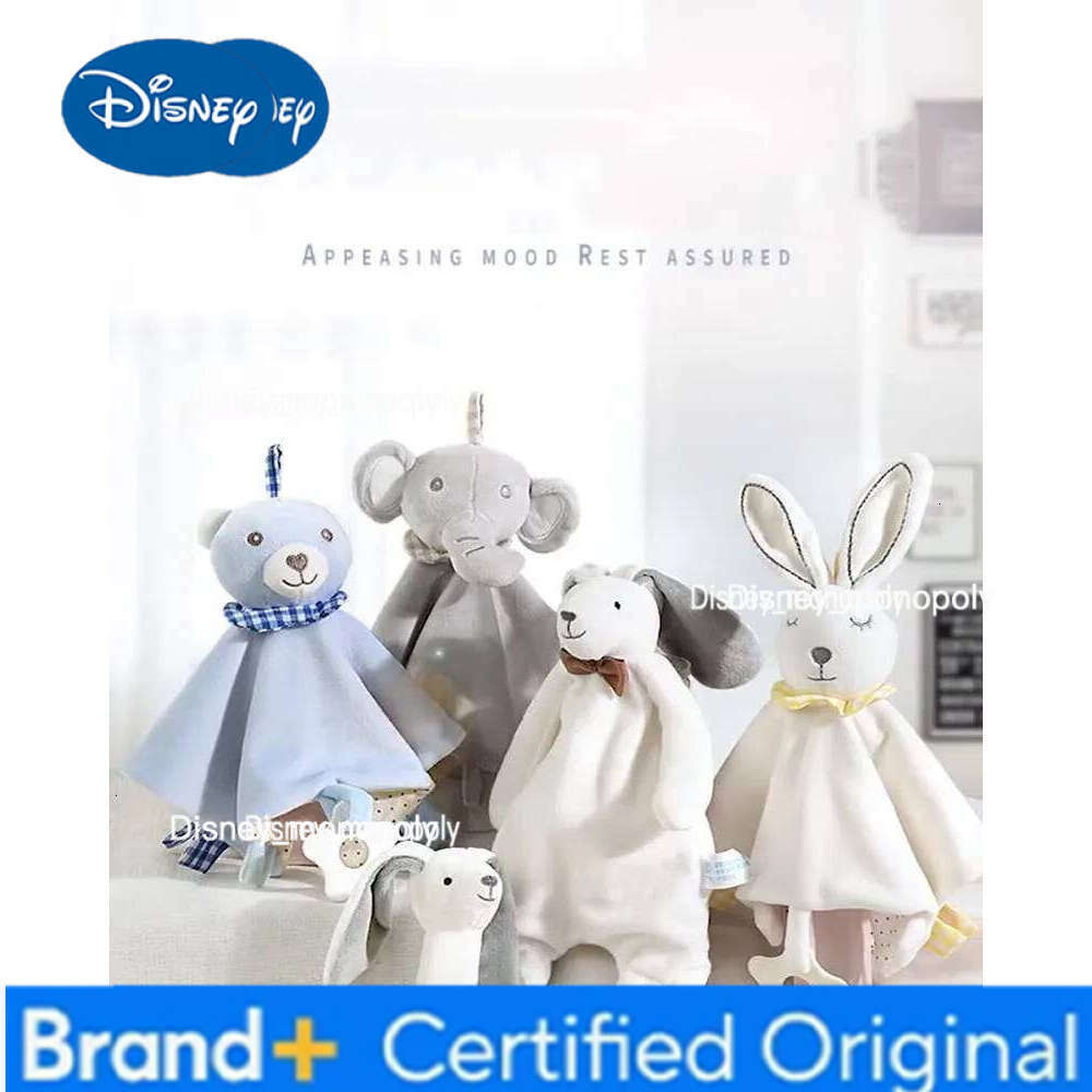 Disney Montessori Cuddly For Babies Comforter Bunny Stuffed Plush Sleeping Toy Appease Towel Baby Toys 0 12 Months H260126