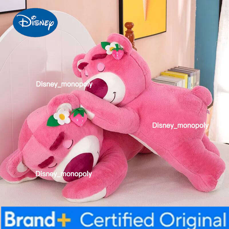 Disney Large Lotso Plush Toy Big Size Pink Long Pillow for Girls Bed Cuddly Sleep Companion Valentine's Day Gift Stuffed H260126