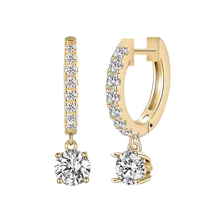 Starsgem 14k Gold Def Vs Vvs Synthetic Diamond Prong Style Claw Setting Earring 5mm Lab Grown Diamond Earrings