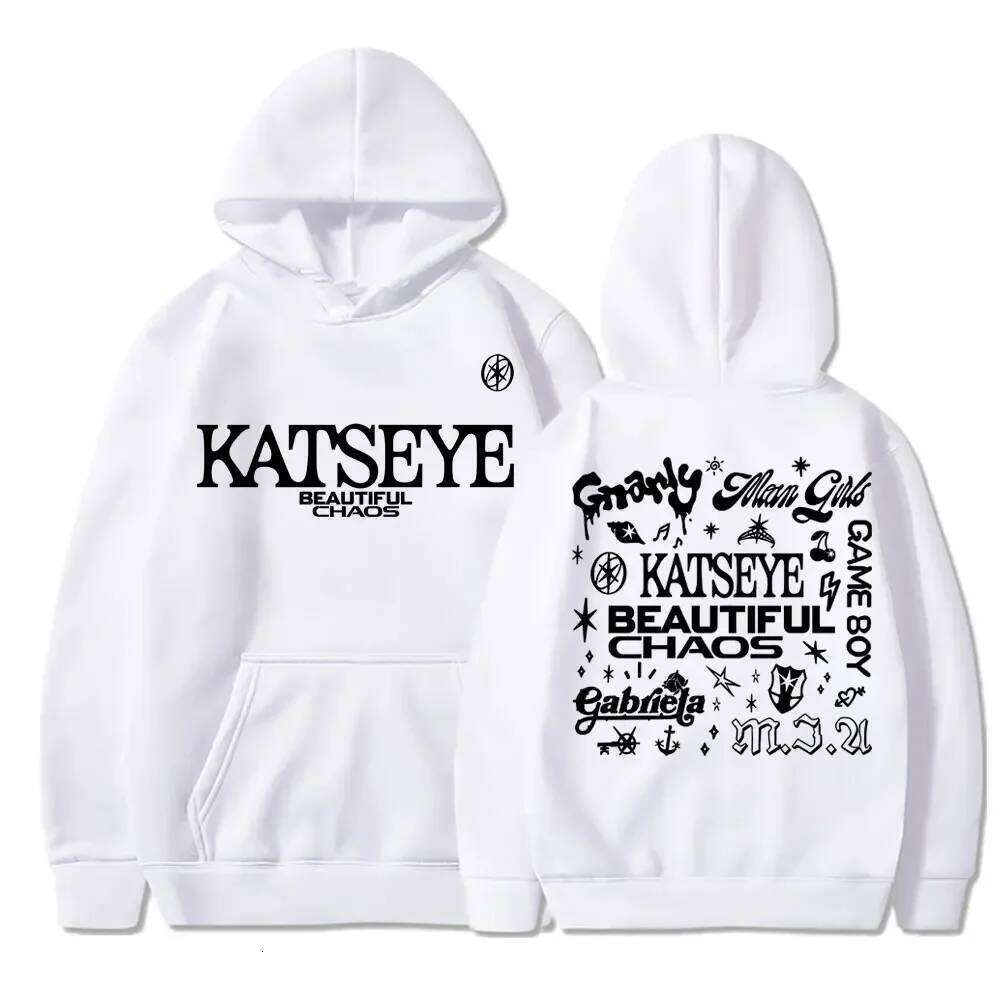 Kpop Katseye Beautiful Chaos Album Tour Hoodies Fashion Retro Harajuku Men Women Sportwear Fleece Oversized Tracksuit Streetwear X260126