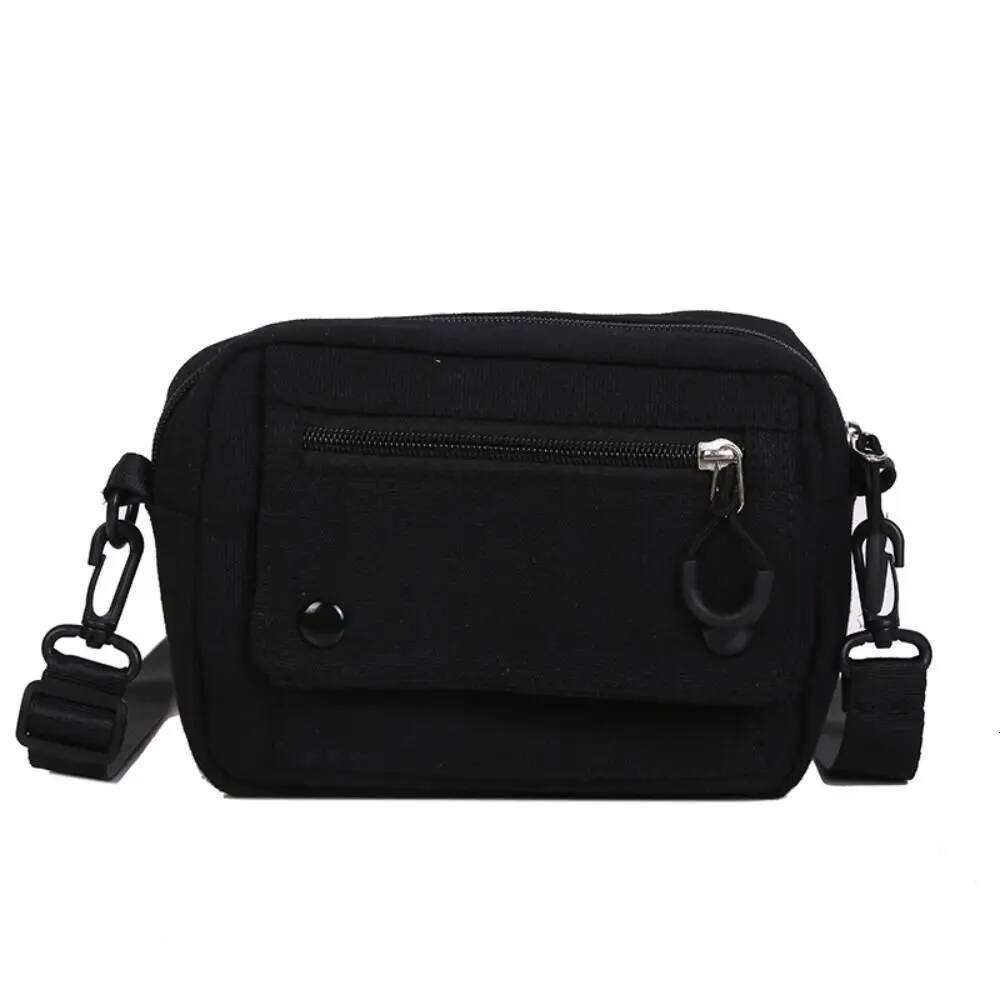 Korean Pure Color Shoulder Zipper Canvas Mobile Phone Bag Multifunctional Messenger Bags Student XJ260125