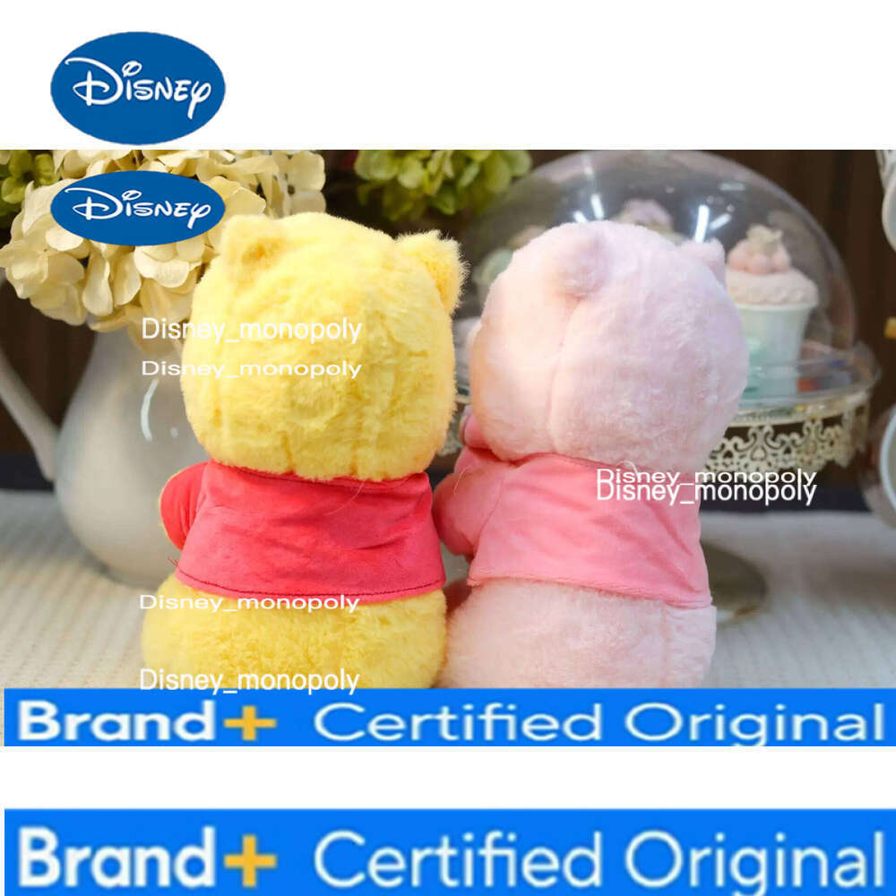 Disney 2pcs Set Anime Cute Winnie The Pooh Cartoon Honey Jar Bear 20cm Stuffed Animal Plush Comfortable Doll Toy Xmas Gift H260126