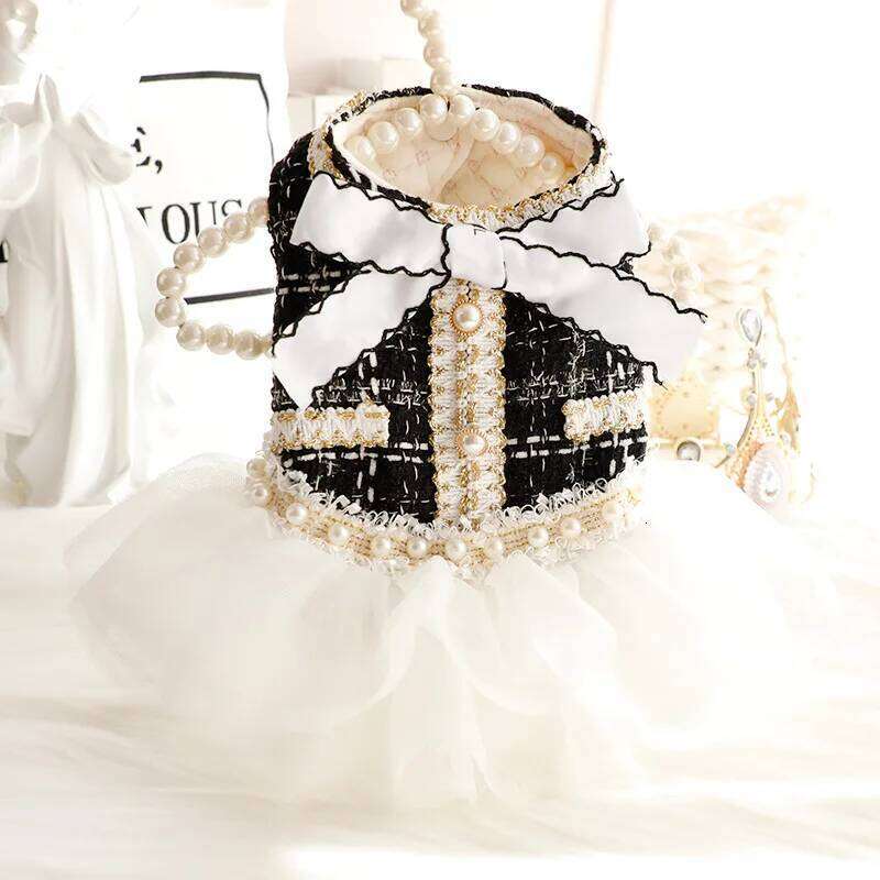 Lace Dress Luxury Dog Tutu Princess Fluffy Skirt Cotton Apparel Pet Clothes