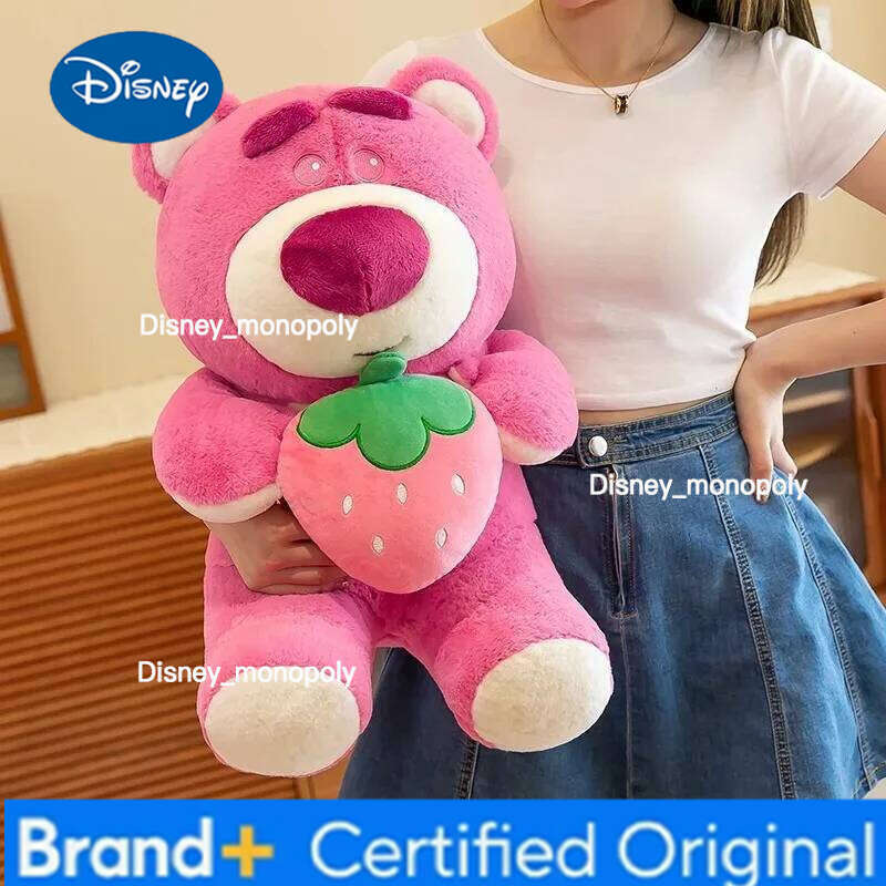Disney / Cute Hug Toy Cartoon Anime Strawberry Bear Plush Doll Sleep Pillow Gift for Girlfriend's Birthday H260126