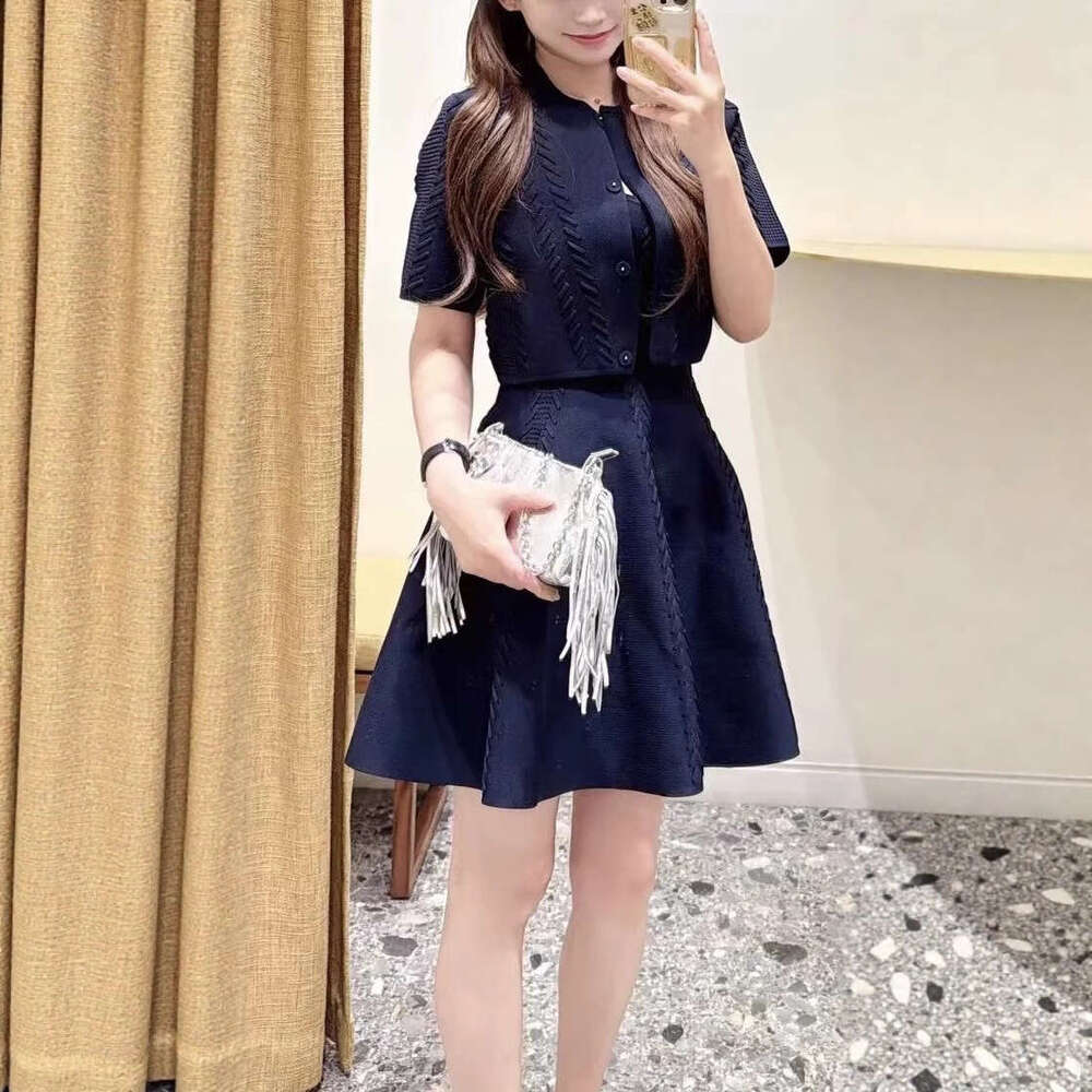 French Elegance 2026 Summer New Casual Multi functional Tie Knitted Short cardigan Strap Dress for Children