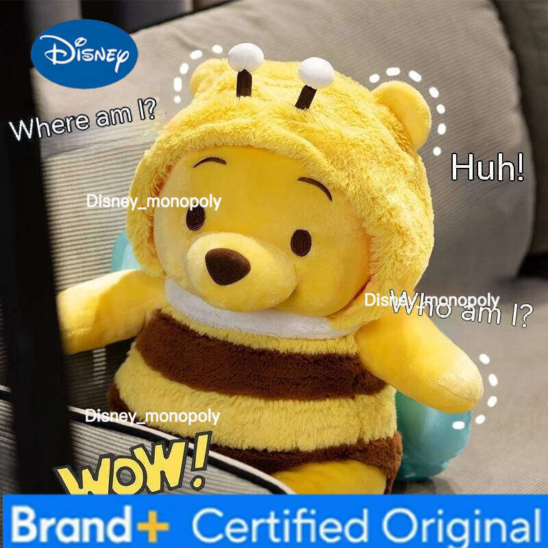 Disney Bee Plush Toy 25/35/50 Cm Kawaii Cartoon Winnie The Pooh Children'S Gift Doll Ornament H260126
