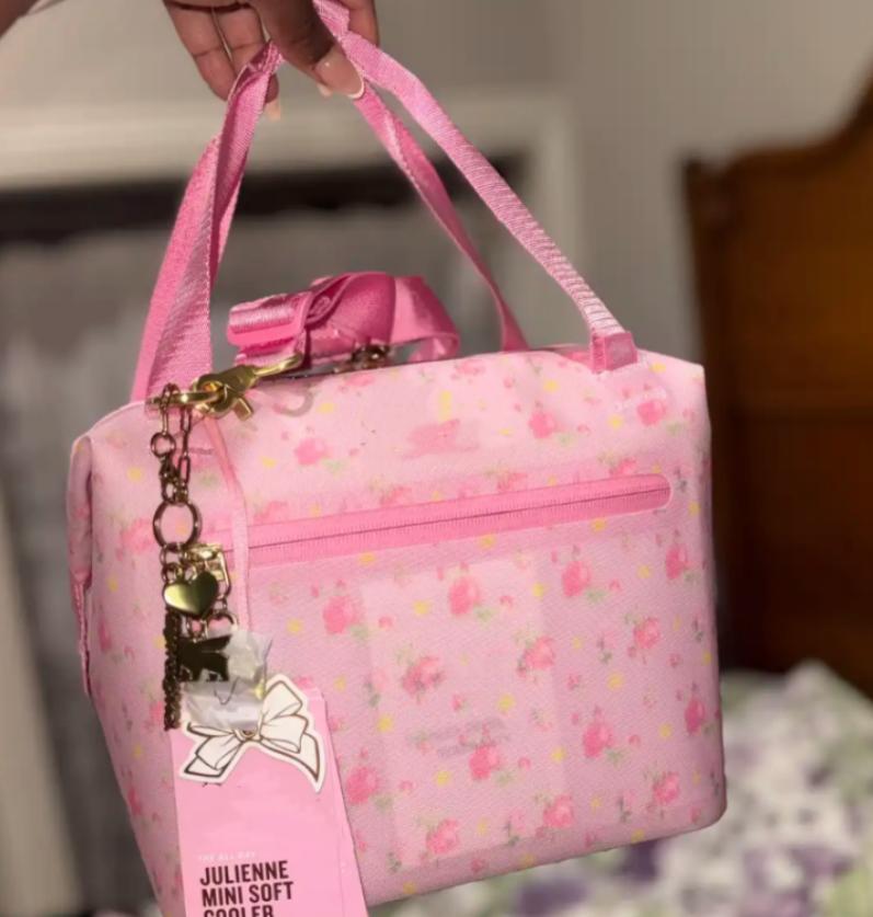 US Warehouse New Floral All Day Julienne Mini Soft Cooler Lunch Bag Box 10Can Recycled Polyester Cooler 12Hour Cooling Travel Beach Bags Wholessale