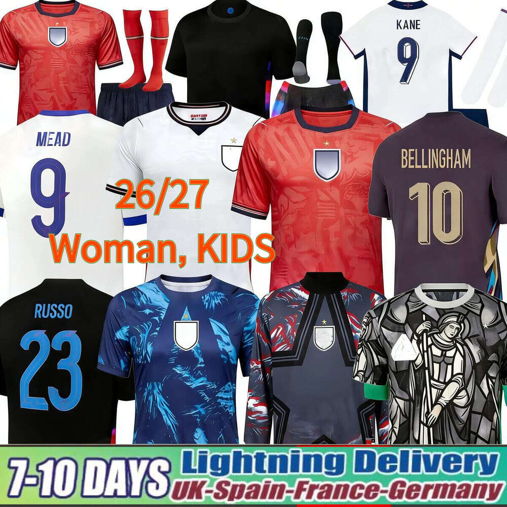 2026 World Cup England Football Shirt 25 26 27 BELLINGHAM Football Jersey Retro Soccer Jersey RASHFORD KANE SAKA RICE FODEN National Team Men Kid Women Men Kids Kit