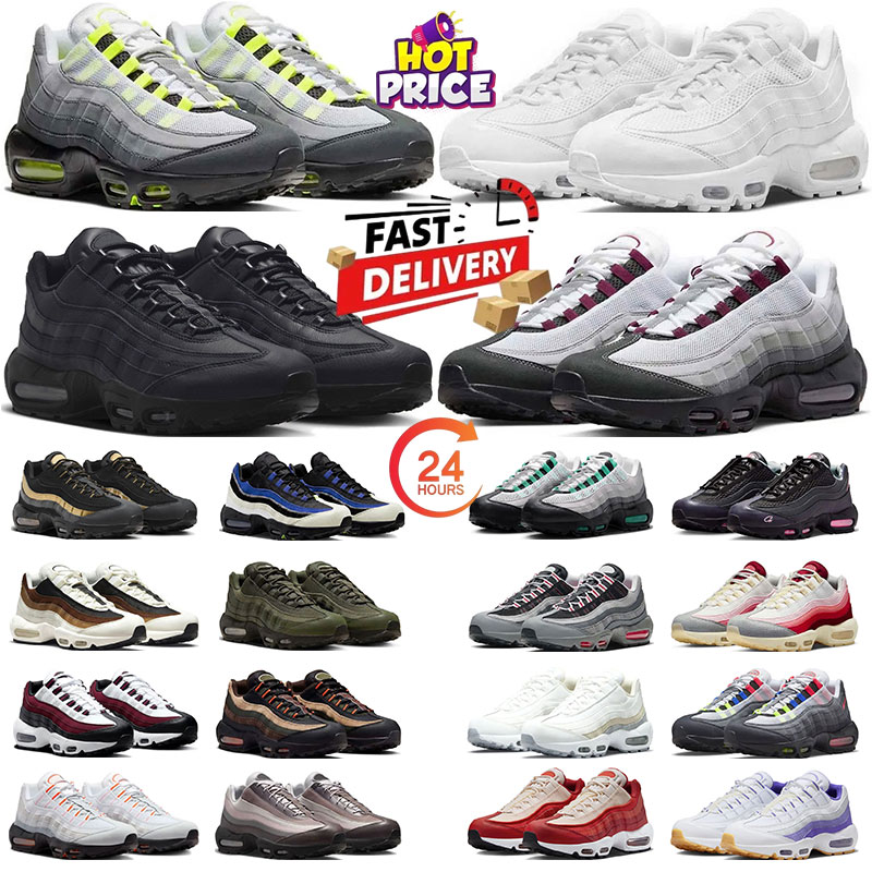 Free Shipping 95 95s designer sneakers casual shoes Hyper Turquoise Triple Black Chili Red for Mens Trainers Womens chaussures Outdoor Sportsr shoe 36-46