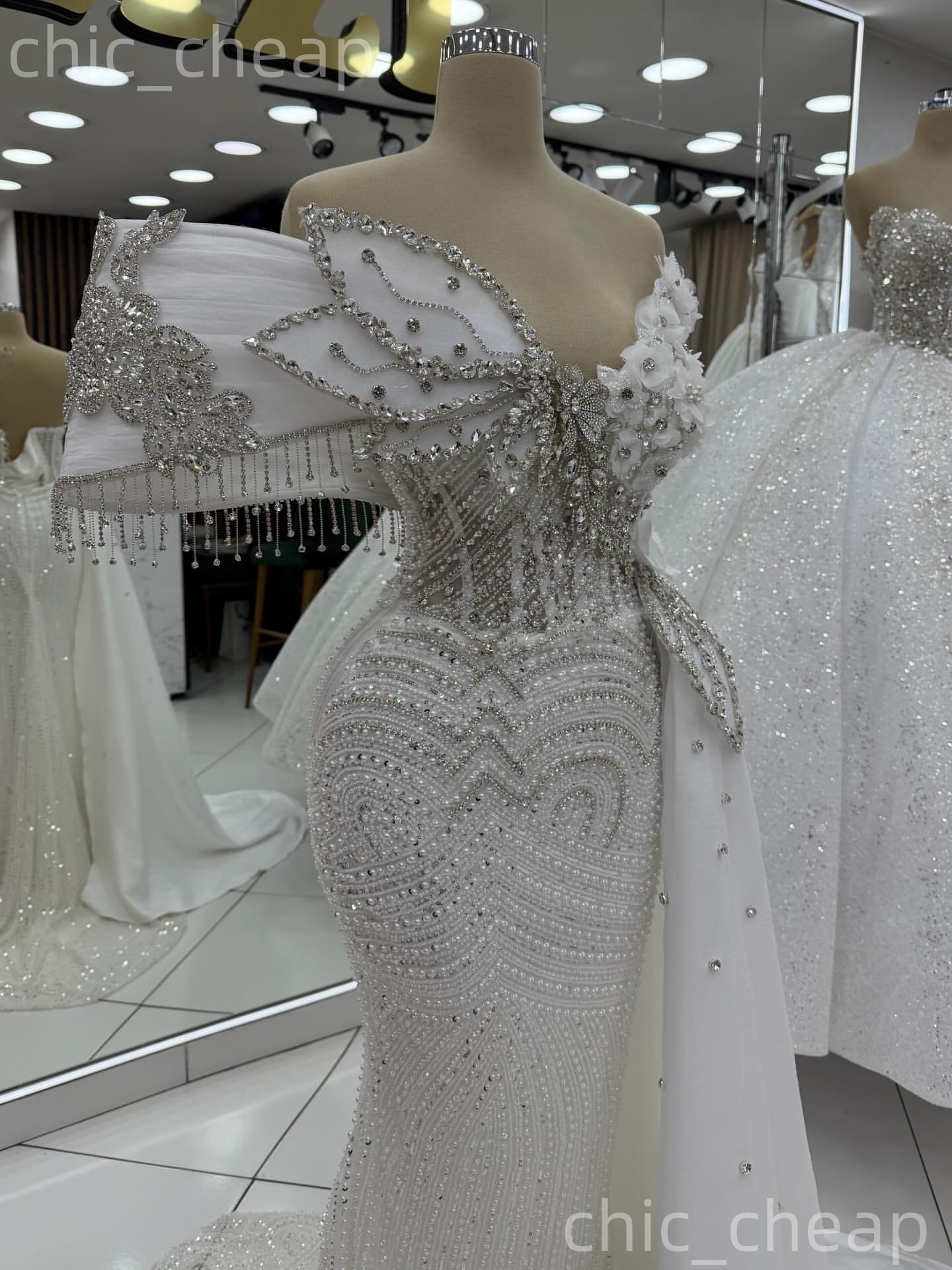 Aso Ebi Ivory Mermaid Prom Dresses 2026 Florals Beaded Crystals Sweetheart Evening Formal Party Second Birthday Engagement Gowns Dress For Special Occ