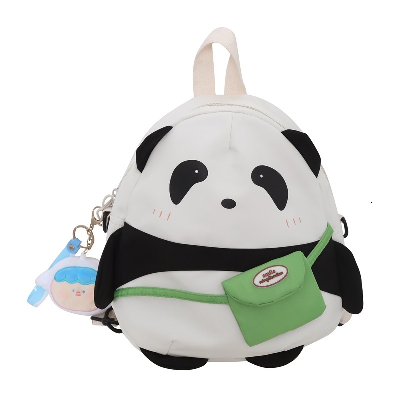 Artistic Large Capacity Style Panda Pattern Middle Student School Bag Girls Backpack National Trend