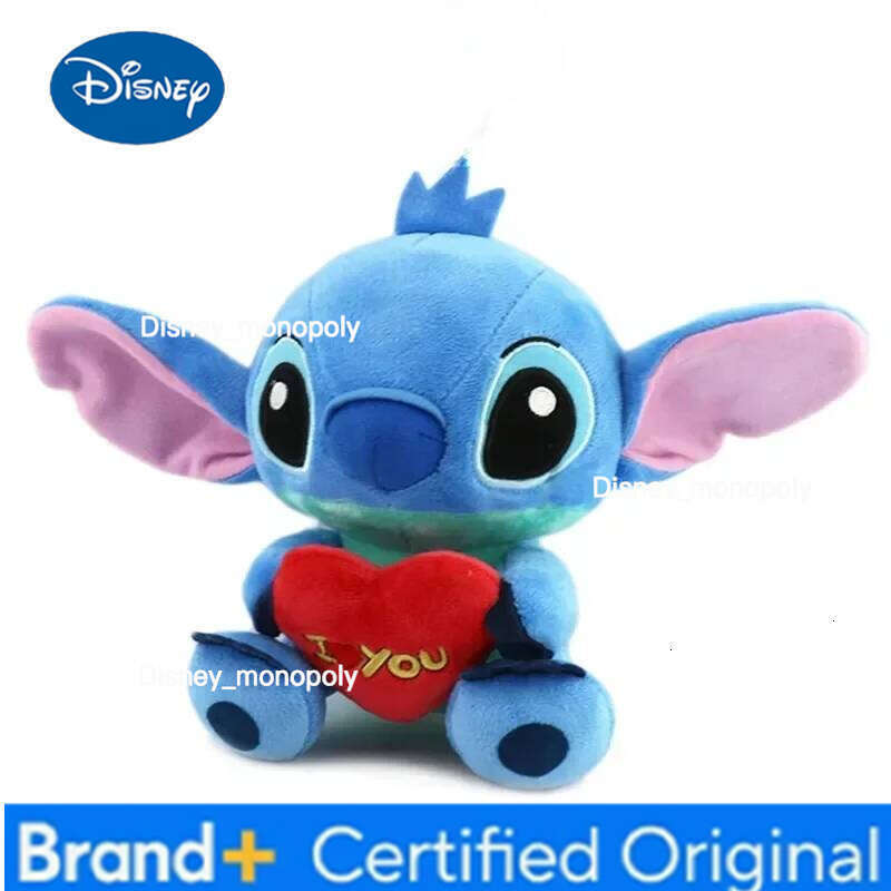 Disney 20cm Cartoon Blue Dolls Anime Pink Lilo and Stitch Plush Stuffed Toys Boys Girls Birthday Gifts H260126