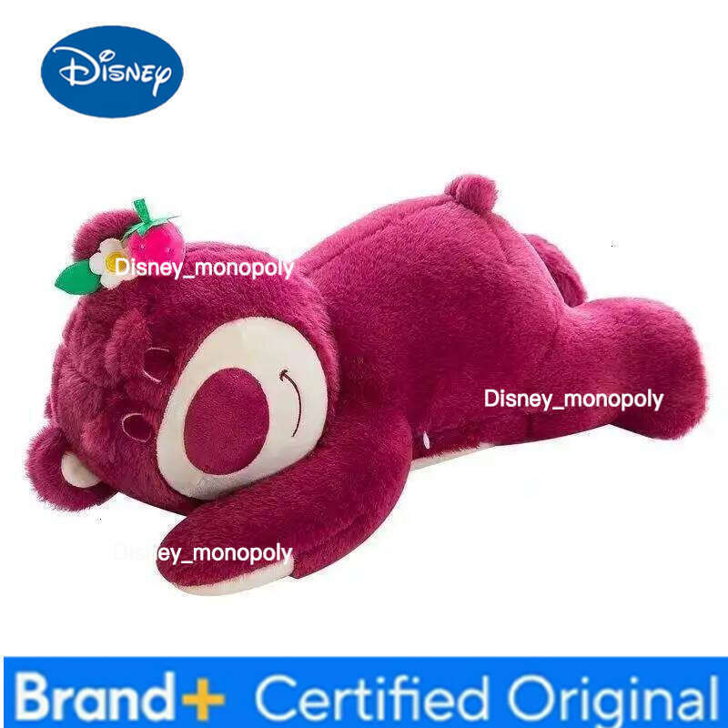 Disney Hot Anime Story Lots-O-Huggin Toy Kawaii Lying Sleeping Lotso Bear Plush Soft Stuffed Pillow Birthday Gift H260126