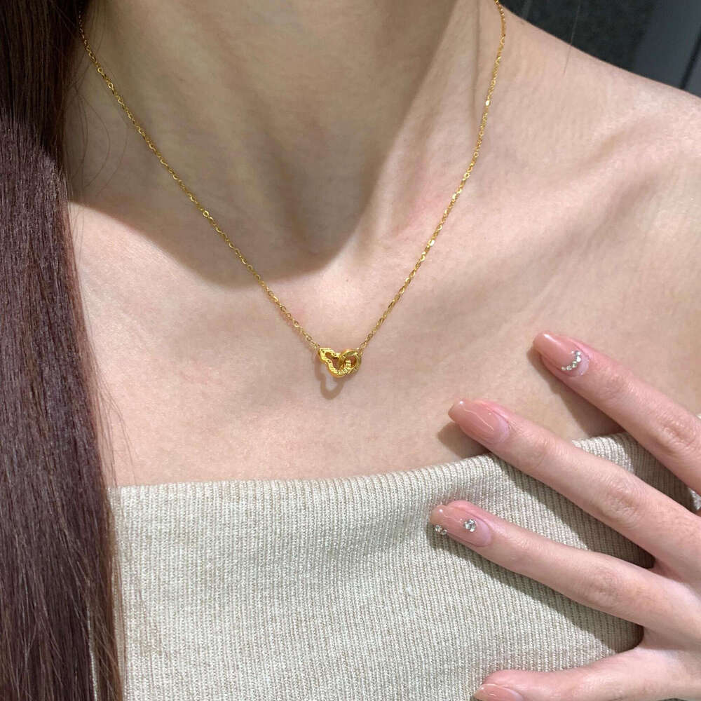 Fashion Gold Fortune Gourd Pendant Necklace for Women 2026 New Light Luxury Elegant Titanium Steel Non-Fading Collarbone Chain Necklace