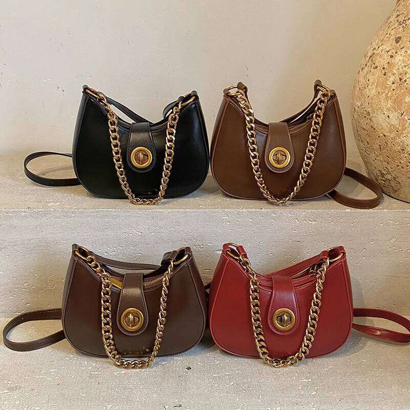 High-End Crescent for Women 2025 Autumn and Winter Fashion Crossbody Chain Texture Single Shoulder Underarm Bag 0302ST XJ260125