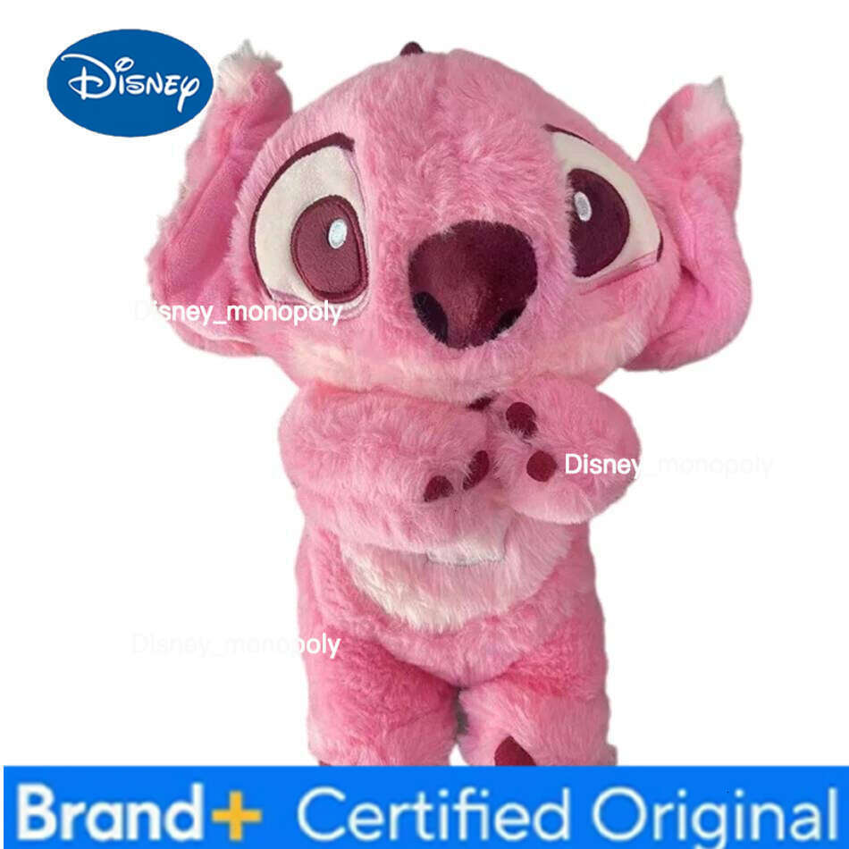 Disney Pink/Blue Stitch Plush Doll - Breathing Light & Music, Cute Anime Soothe Toy for Babies/Kids, Ideal Christmas/Birthday Gift H260126