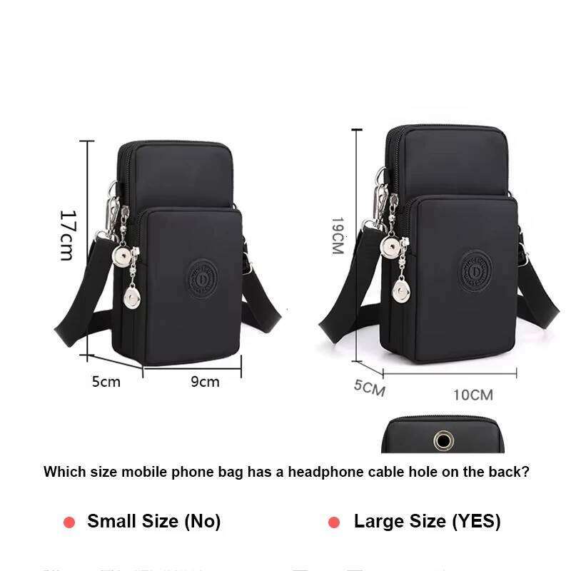 New Mobile Nylon Cell Phone Coin Strap Shoulder Bag Small Crossbody Bags for Women Wallet Travel Purse XJ260125