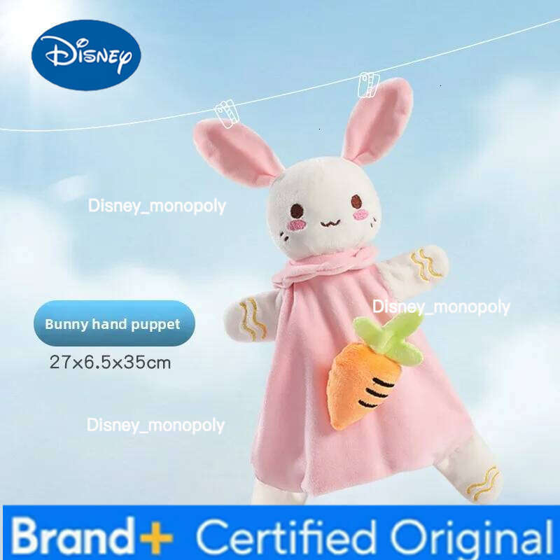 Disney New Soft Appease Baby Rattle Animals Soothe Reassure Sleeping Blankie Towel Lathe Hanging Educational Toddler Toys H260126