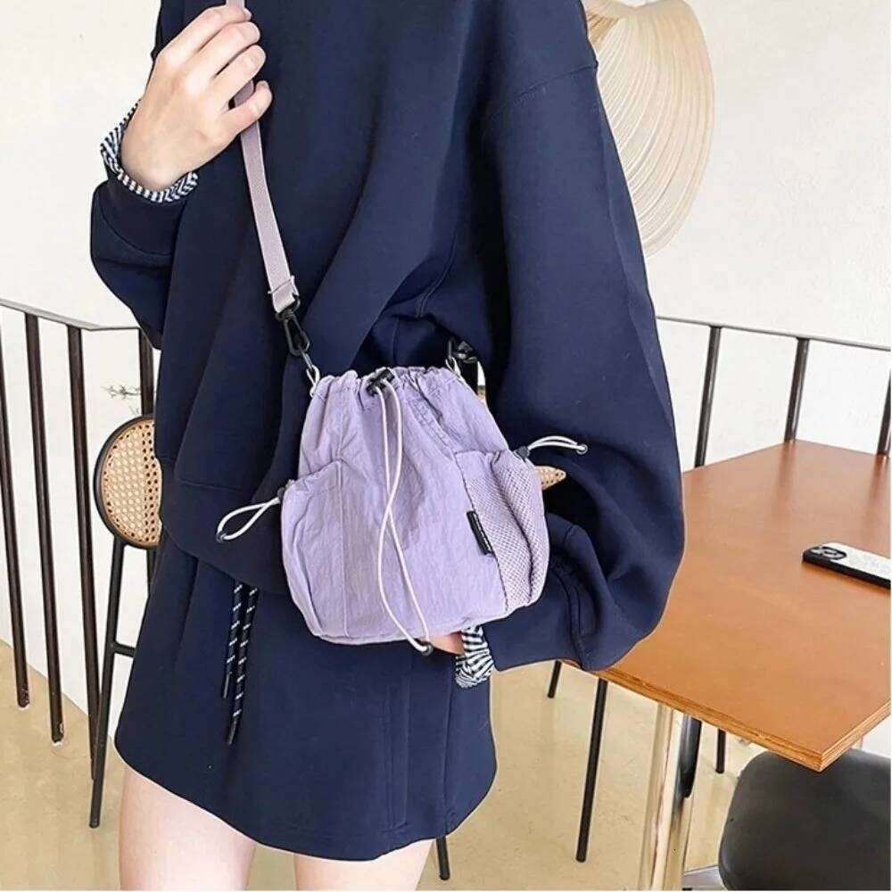 Fashion Single Shoulder Solid Color Lightweight Crossbody Nylon Small Bag Outdoor XJ260125