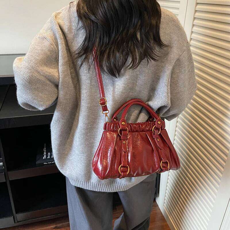 LEFTSIDE Small PU Leather Crossbody Bag for Women Shoulder Bags 2025 Designer Luxury Short Handle Brand Handbags and Purses XJ260125