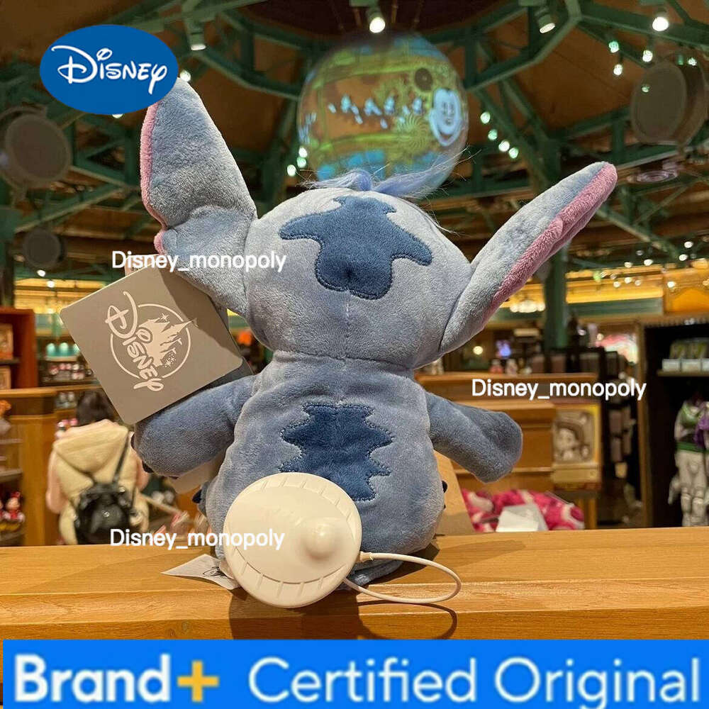 Disney Shanghai land Winnie the Pooh Strawberry Bear Stitch Sound-Activated Movable Plush Doll Toy Gift and Souvenir H260126