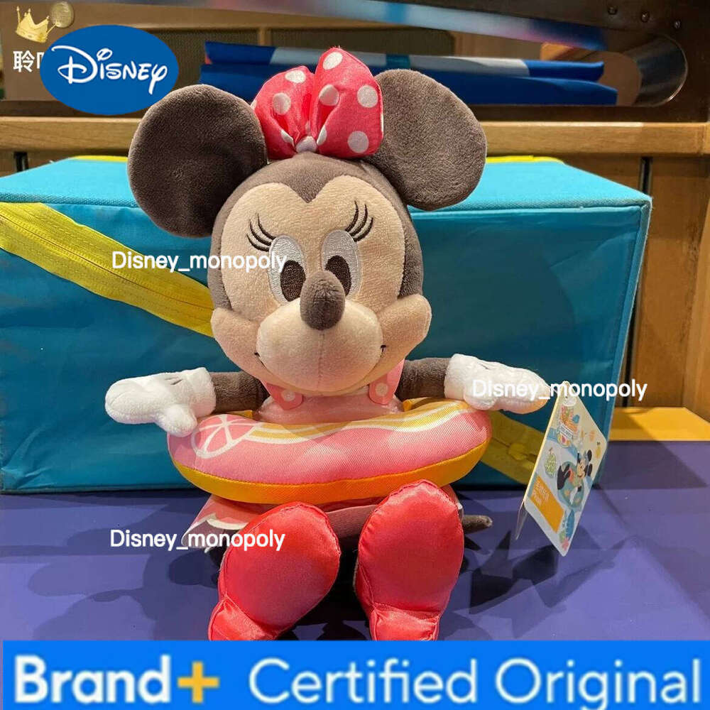 Disney Original 2023 Summer Swimming Ring Mickey Minnie Donald Duck plush toy children's doll Birthday Present For Child H260126
