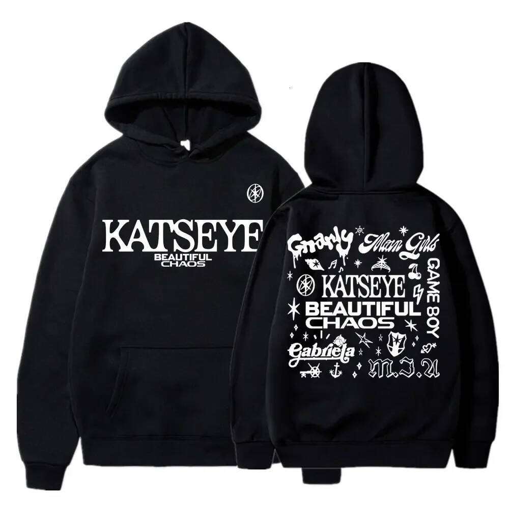 Kpop Katseye Beautiful Chaos Album Tour Hoodies Fashion Retro Harajuku Men Women Sportwear Fleece Oversized Tracksuit Streetwear X260126