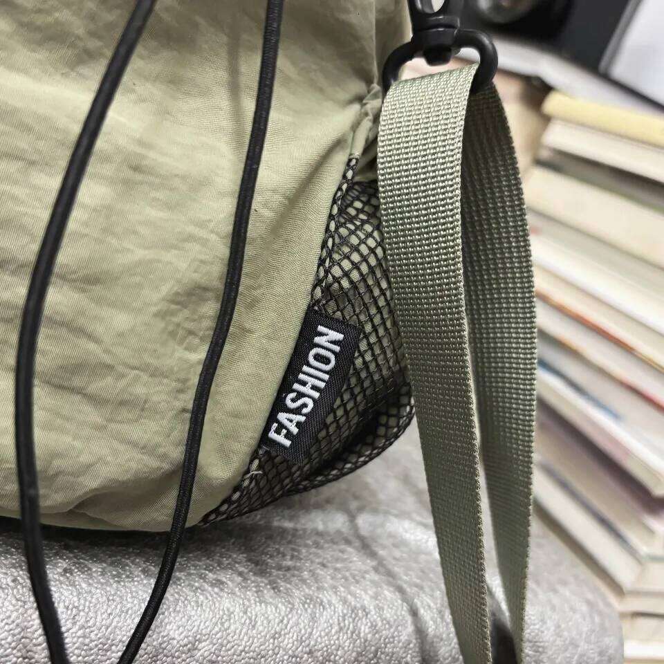 Lightweight Bucket Crossbody Bag for Women, Nylon with String Opening & Interior Phone Pocket XJ260125