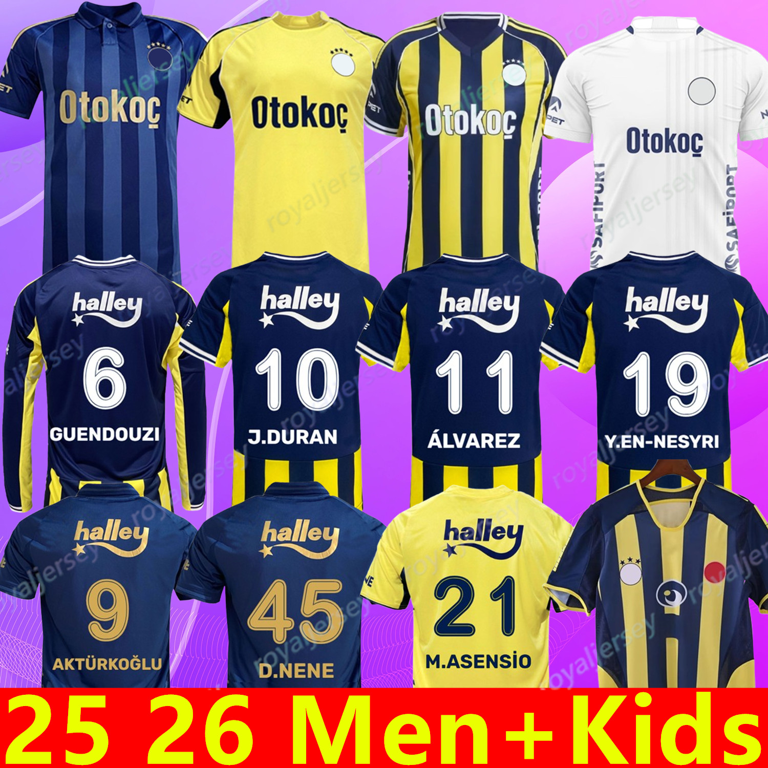 2025 2026 Fenerbahce men 25 26 Soccer Jerseys ARDA GULER JOAO PEDRO BATSHUAYI KENT TADIC DZEKO KAHVECI CRESPO Uniforms J.DURAN GUENDOUZI Men kids kit Football Shirt