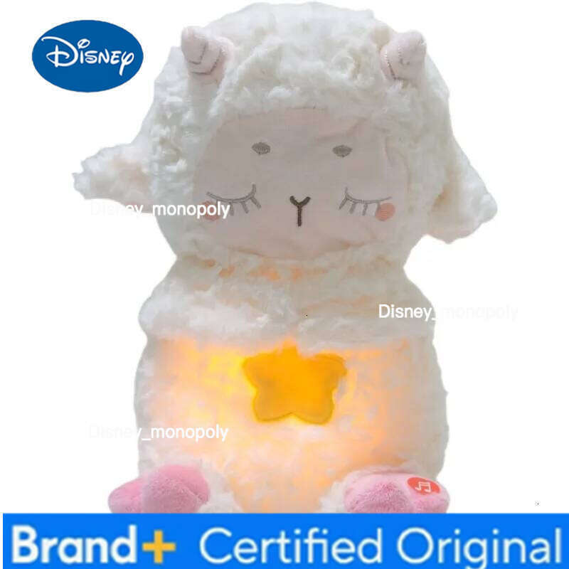 Disney Hot Sell Glowing Breathing Cute Animal Sleep Soothing Cartoon Children's Bedtime Soft Sleeping Plush Doll H260126