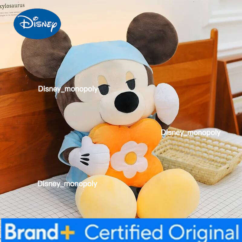 Disney Large Size 80cm New Minnie Mickey Mouse Couples Doughnut Kawaii Movies Stuffed Plush Toy Doll Birthday Girlfriend Girl Xmas Gift H260126
